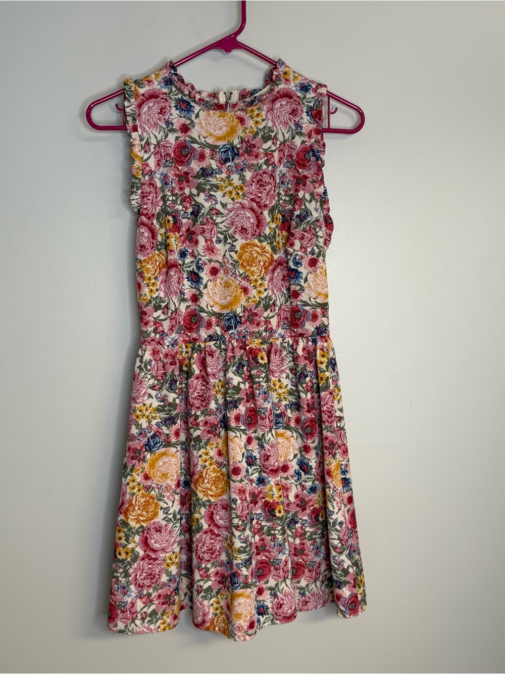 Womens Floral Sleeveless Dress - Pink Multi